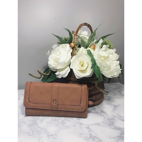 Chestnut Faux Leather Wallet - Picture 1 of 5